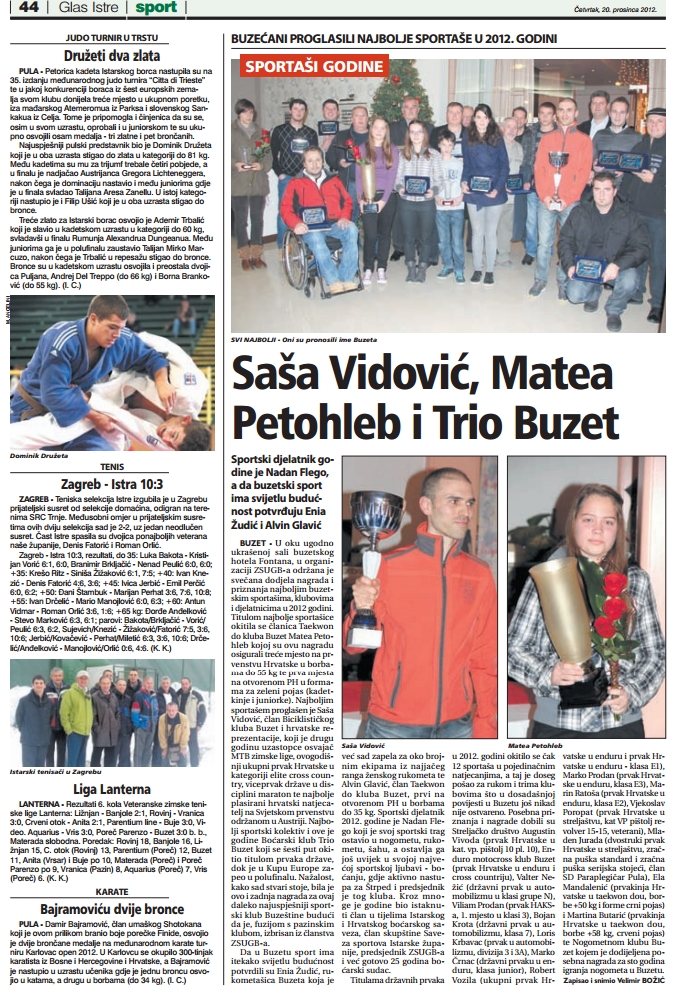Sportaš Grada Buzeta 2012